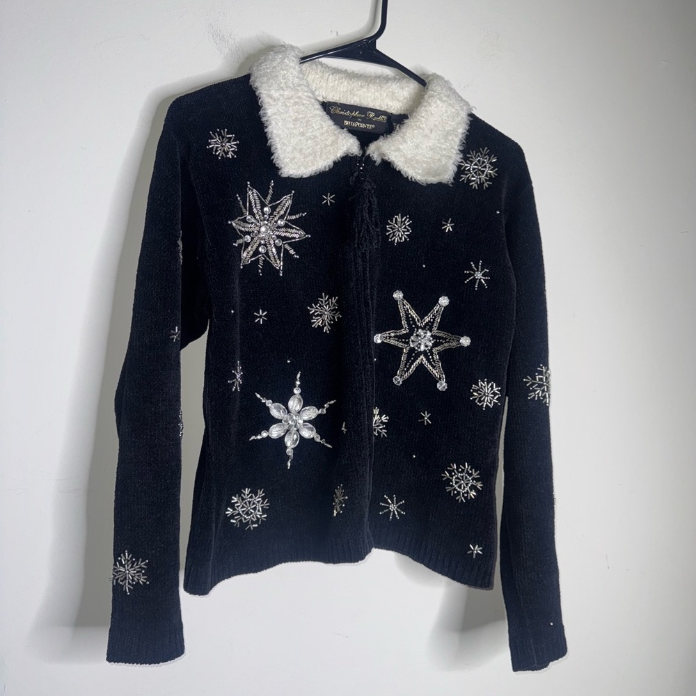 Christopher Radko Sequin Snowflake Sweater